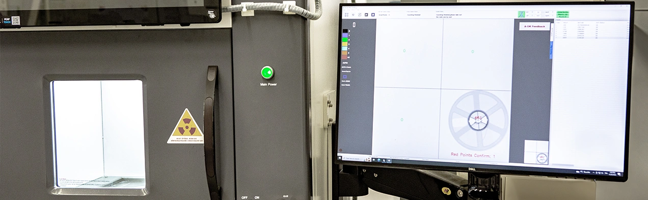 Image de fond avec le compteur de composants à rayons X