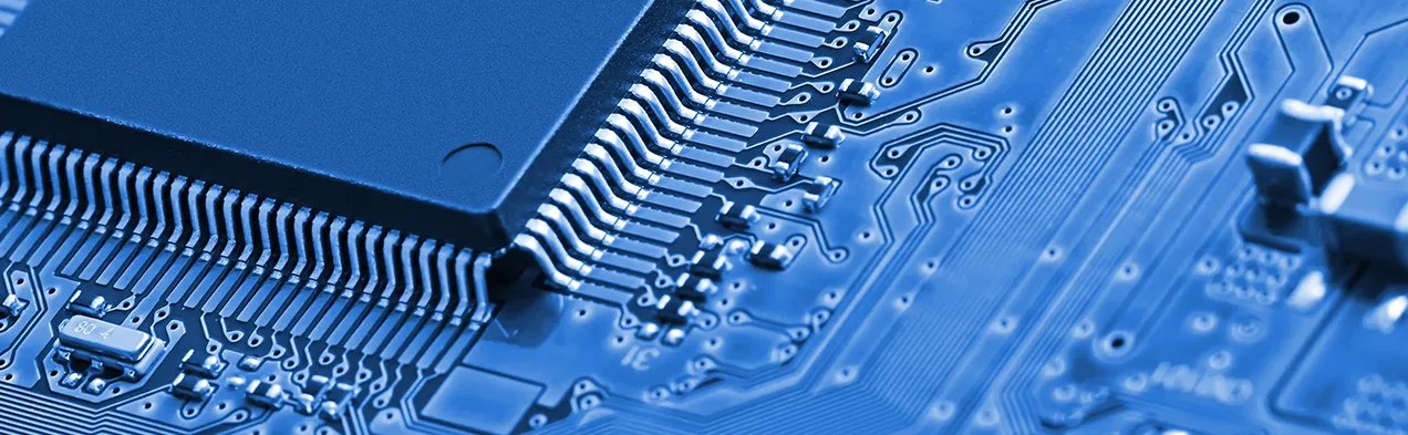 Une carte électronique vu de prêt